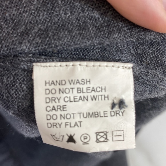 Hickey Freeman Polo Collar Sweater Men's Size Medium Gray Wool Long Sleeve Soft - Picture 11 of 12